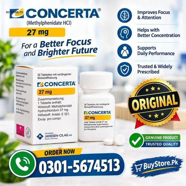 Concerta 27mg Tablets Price in Pakistan