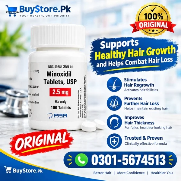 Minoxidil 2.5Mg Tablets USP Price in Pakistan 1